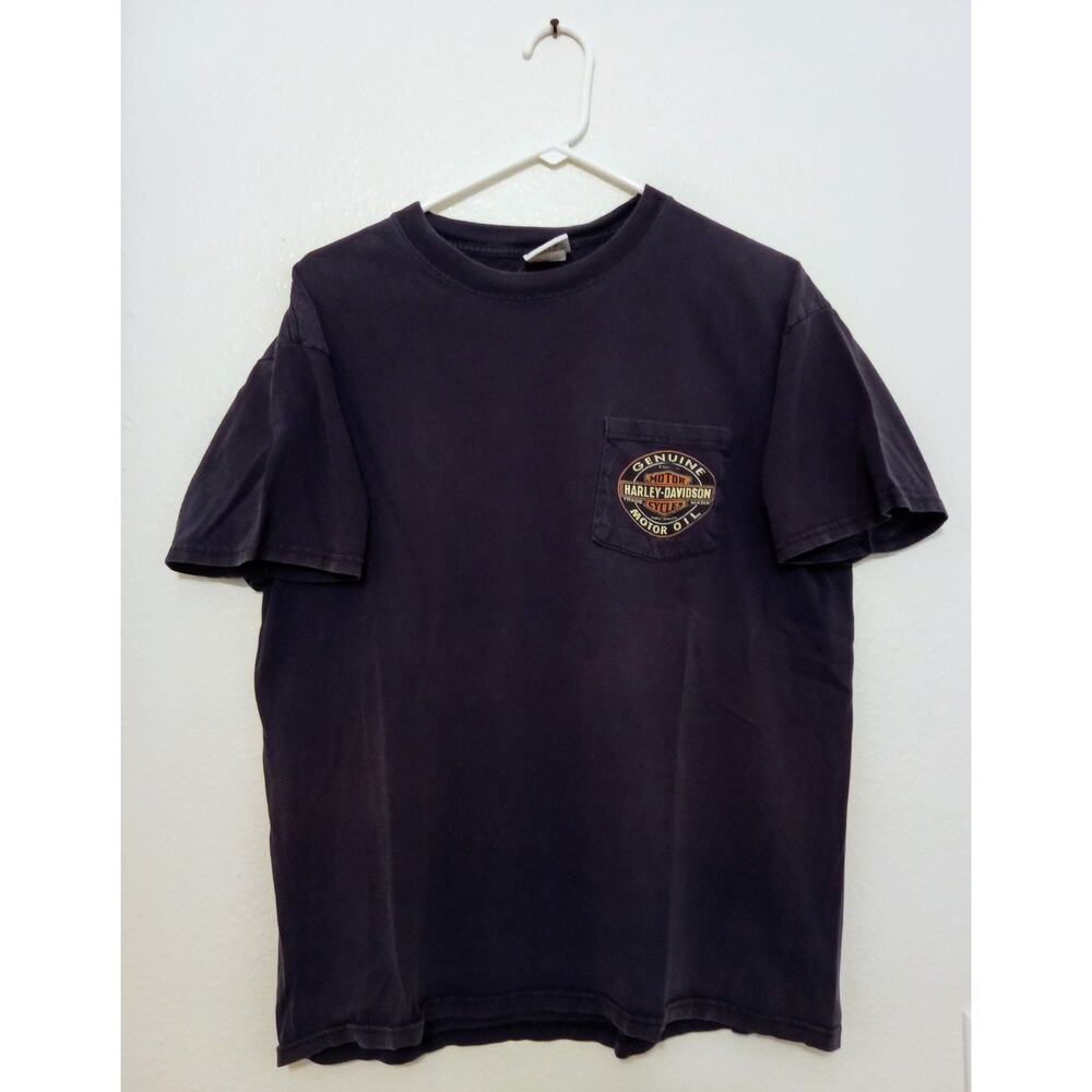 VTG Harley-Davidson Tee York PA Vehicle Operations Flame Graphic Biker USA SZ L